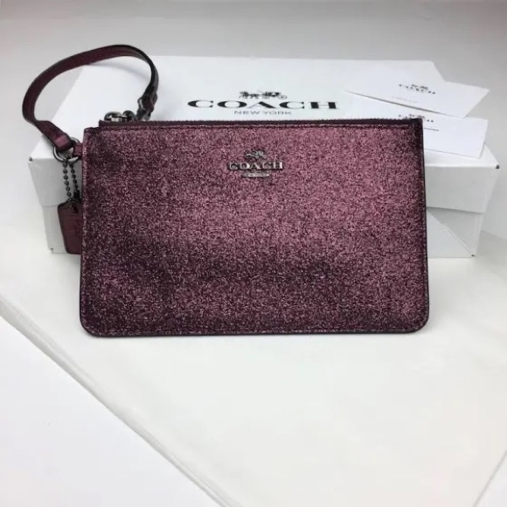 Coach Purple Sparkly Wristlet